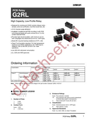 G2RL-1-DC12 datasheet  